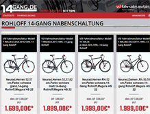 Tablet Screenshot of 14-gang.de